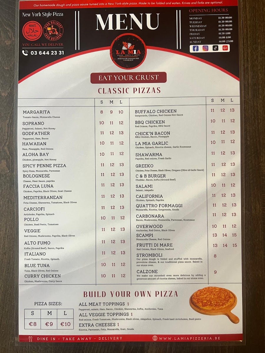 Menu La Mia Pizzeria-1